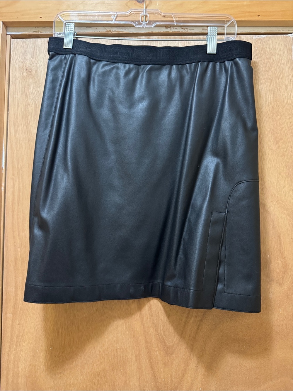 Wolford Black Faux-Leather Mini Skirt